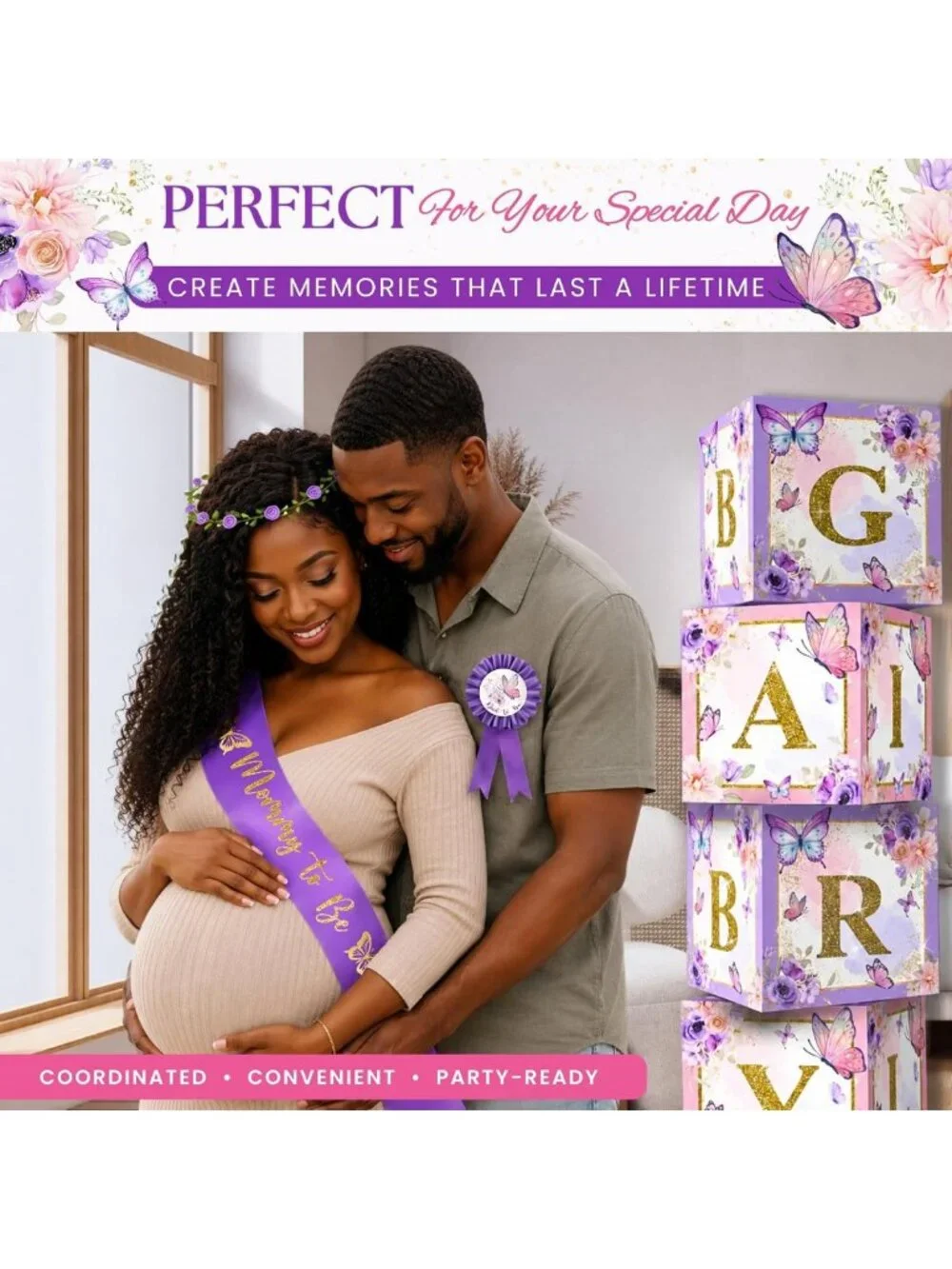 195 Pc Butterfly Baby Shower Decorations - Adorable Theme for New Arrival